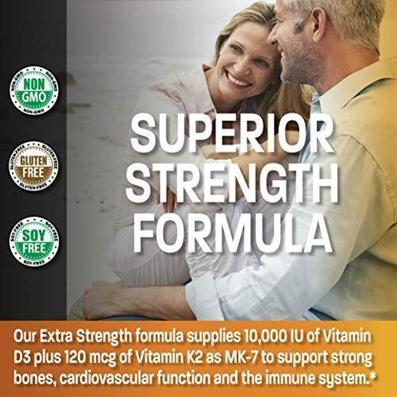 Vitamina K2 (MK7) Con Suplemento D3 Para La Salud Ósea 10 000 UI 60 Cápsulas